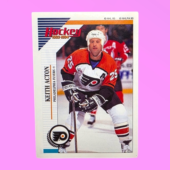 1993-94 Panini Hockey Keith Acton Philadelphia Flyers #50 Sticker - Picture 1 of 3